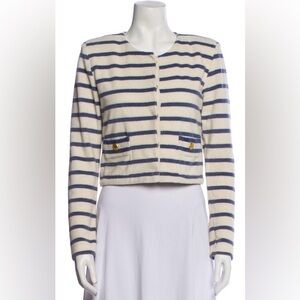 Le Superbe Nautical Striped Terry Cardigan